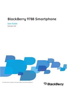 Blackberry Bold 9788 manual. Tablet Instructions.